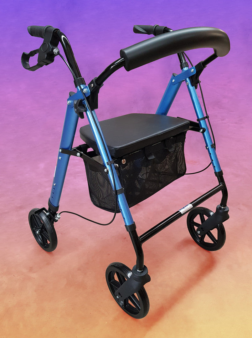 SLIM DUAL HEIGHT ADJUSTABLE 8" WHEEL TRAVEL ROLLATOR