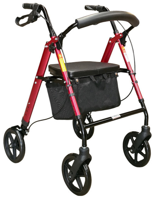 SLIM DUAL HEIGHT ADJUSTABLE 8" WHEEL TRAVEL ROLLATOR