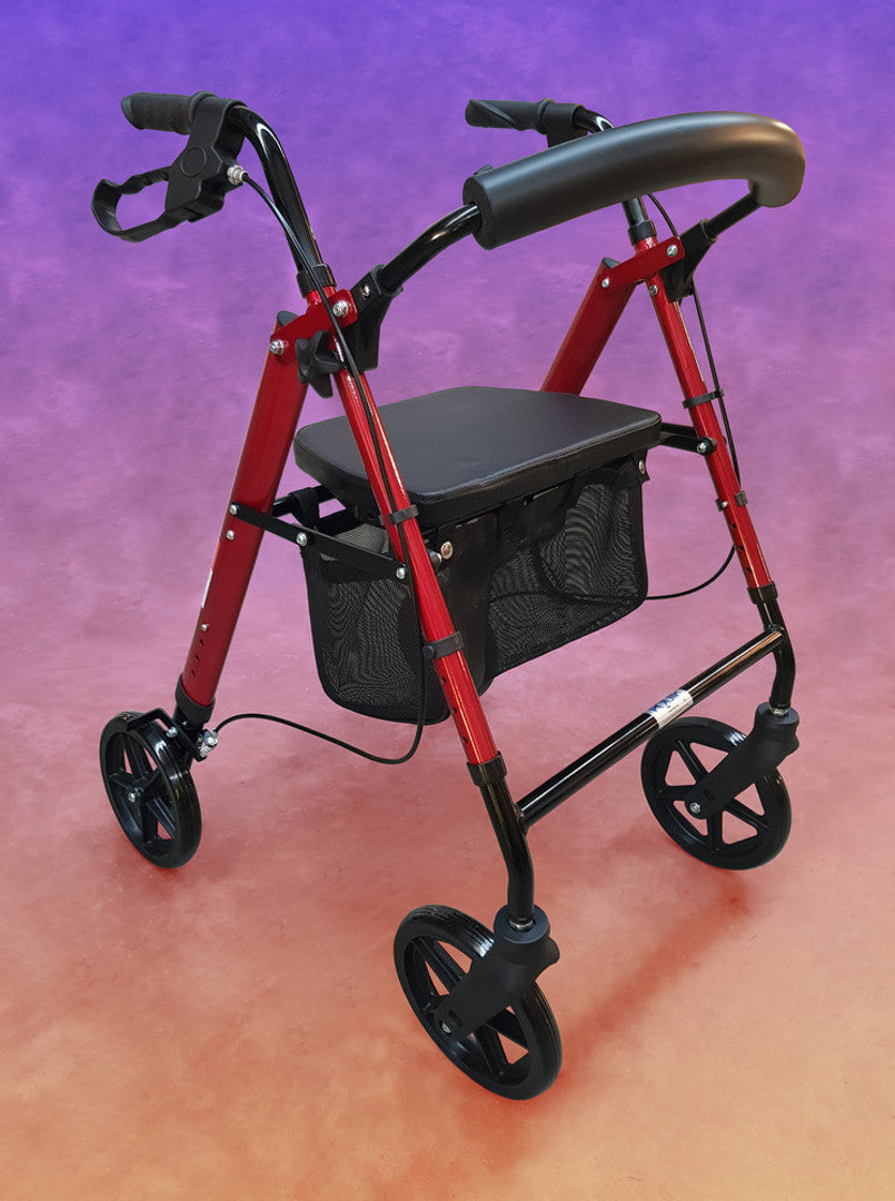 SLIM DUAL HEIGHT ADJUSTABLE 8" WHEEL TRAVEL ROLLATOR