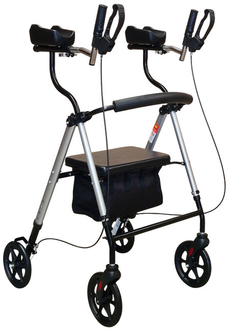 DUAL HEIGHT ADJUSTABLE GUTTER ARM ROLLATOR