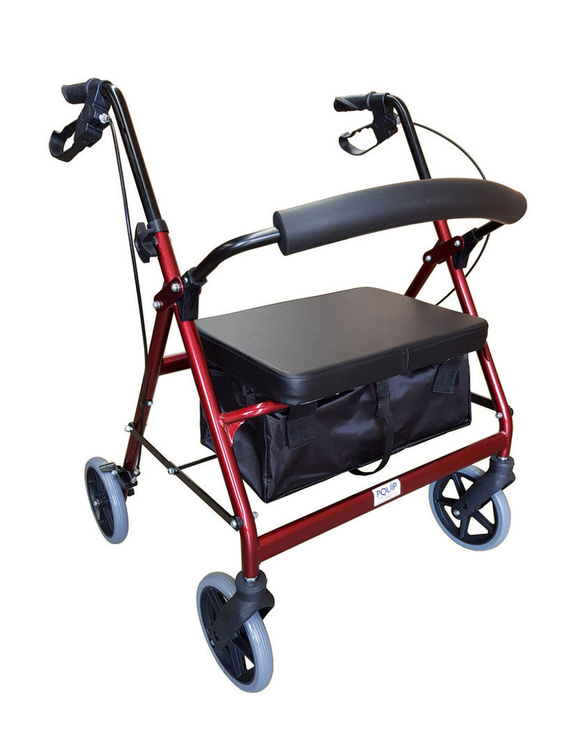 180kg HEAVY DUTY EXTRA WIDE 8" WHEEL STEEL ROLLATOR