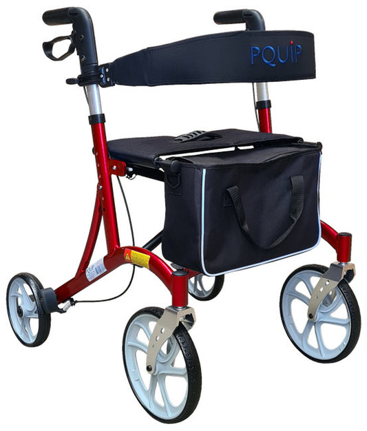 10” X-FOLD ROLLATOR w/ PADDED SEAT