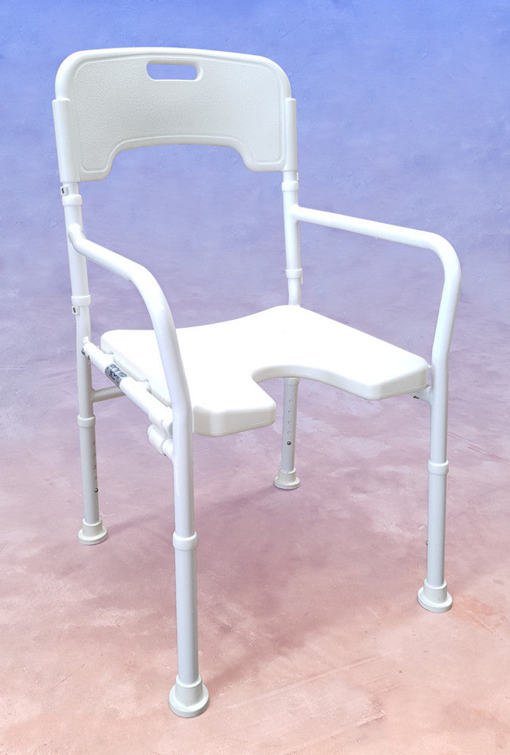 FOLDABLE ALUMINIUM SHOWER CHAIR