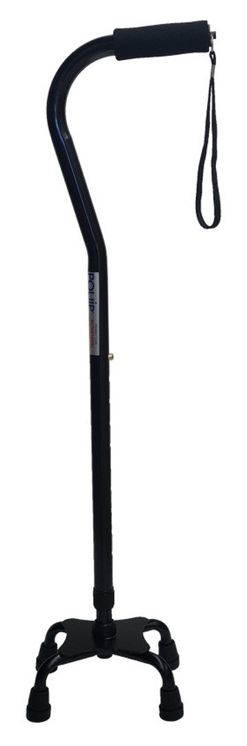 SMALL BASE QUAD CANE BLACK