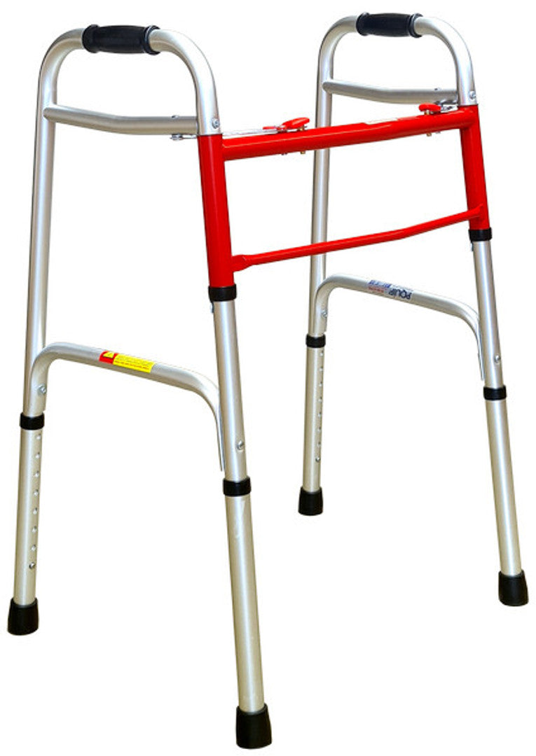 FOLDING 2 BUTTON WALKING FRAME