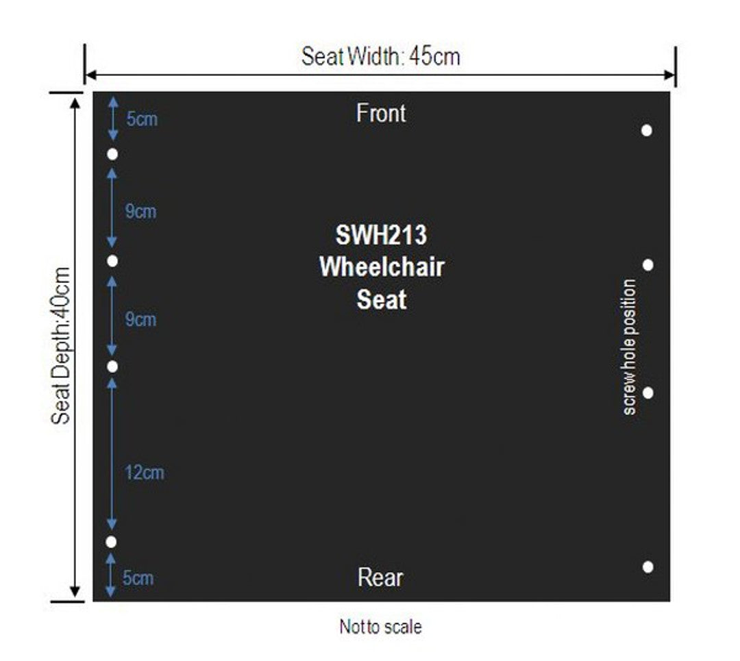 WHEELCHAIR SEAT 45CM VINYL