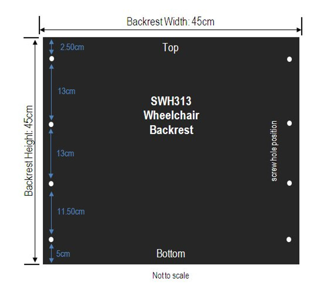 WHEELCHAIR BACKREST 45CM VINYL
