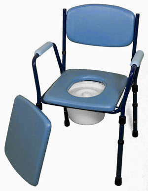 Deluxe Adjustable Steel Commode Chair