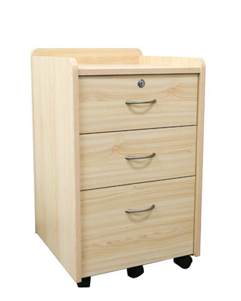 Bedside Locker – Three Drawer Beechwood