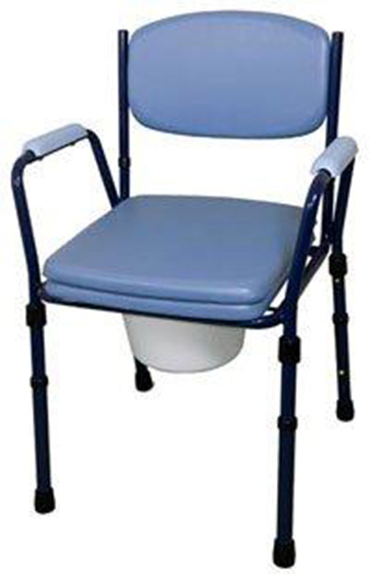 Deluxe Adjustable Steel Commode Chair